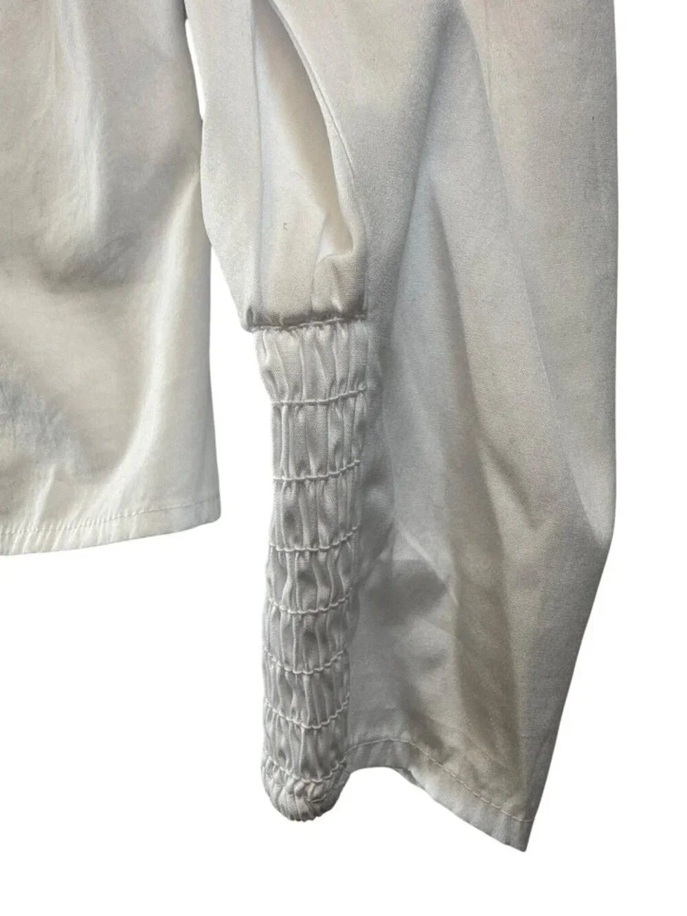 Madewell Womens V-Neck Button Front Top~Size XL~White Cotton Poplin NWD L14 46